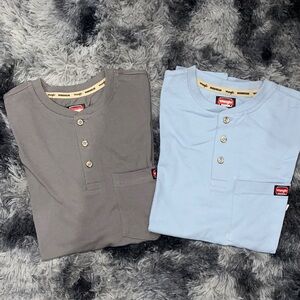 Wrangler Bundle Lot of 2 Men's Casual Button Down Shirts Size Small NWT!!